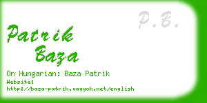 patrik baza business card